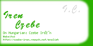 iren czebe business card